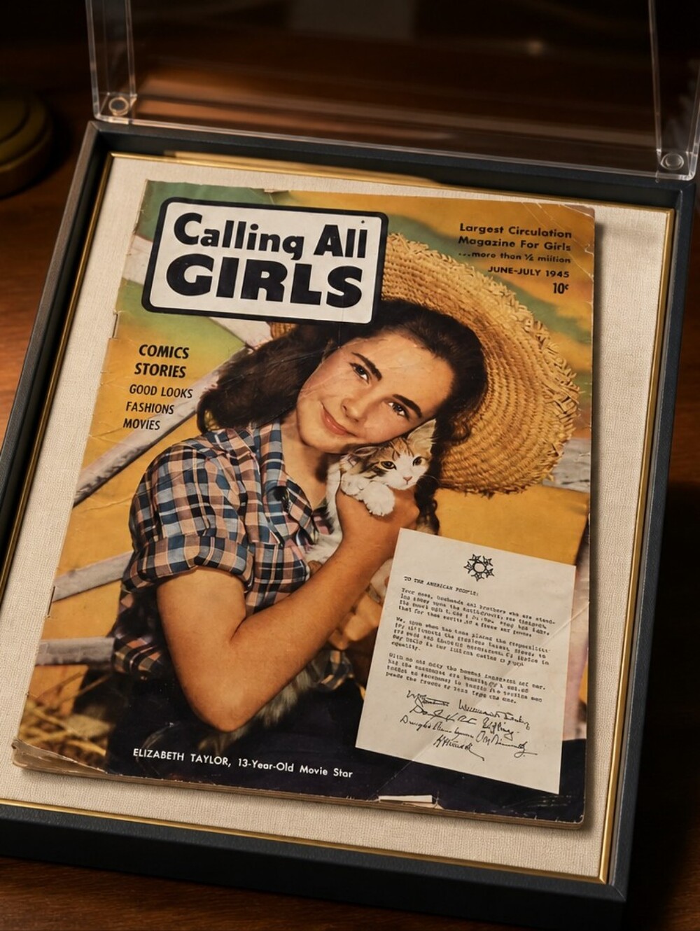 Calling All Girls Vintage Magazine Cover - Elizabeth Taylor - 1945